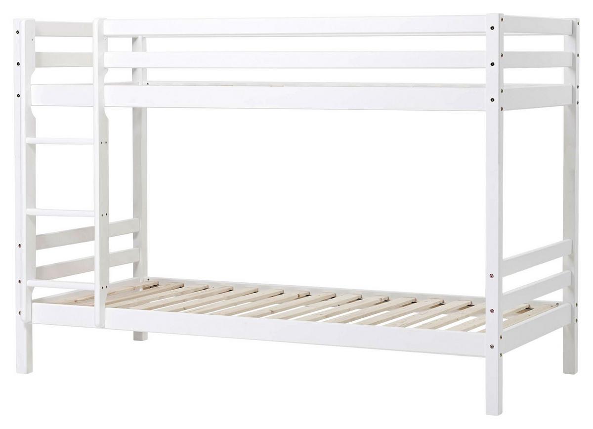 Etagenbett Eco Dream Weiß, Lf: 90x200 Cm - Weiß/Naturfarben, MODERN, Holz (90/200cm) - MID.YOU