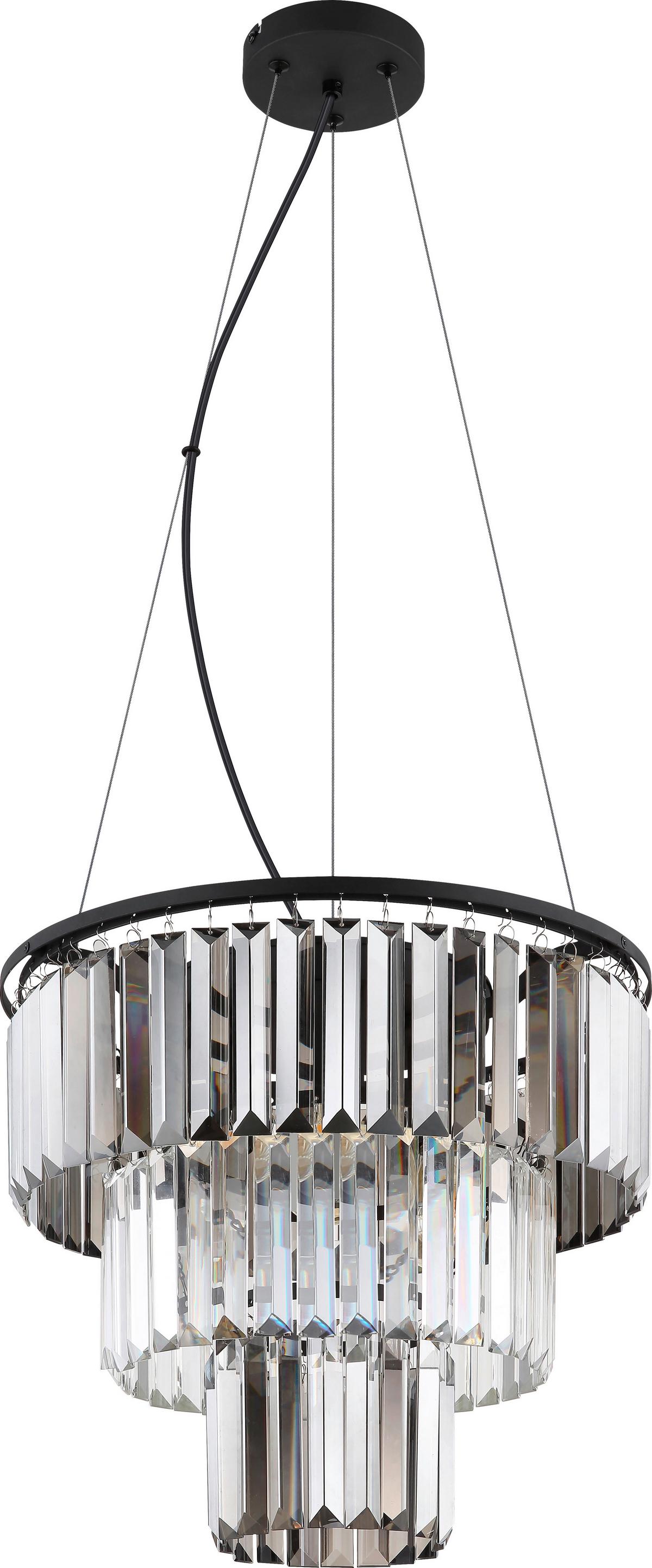 HÄNGELEUCHTE NIHA - Schwarz, MODERN, Kunststoff/Metall (40/120cm)