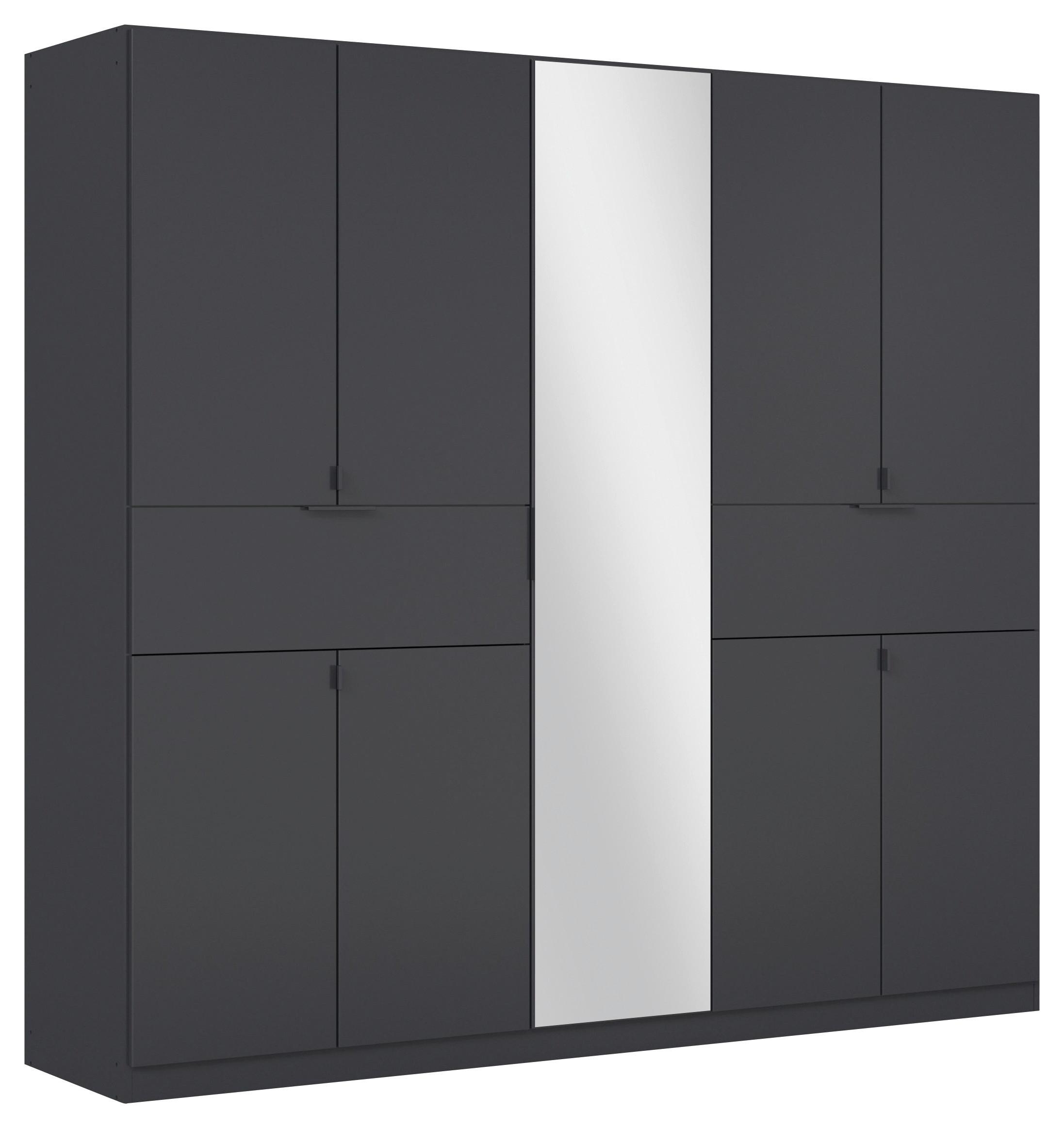 Drehtürenschrank Ticao Grau B: 226 cm - Silberfarben/Grau, MODERN, Holzwerkstoff (226/210/54cm) - Rauch Möbel