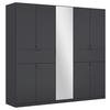 Drehtürenschrank Ticao Grau B: 226 cm - Silberfarben/Grau, MODERN, Holzwerkstoff (226/210/54cm) - Rauch Möbel