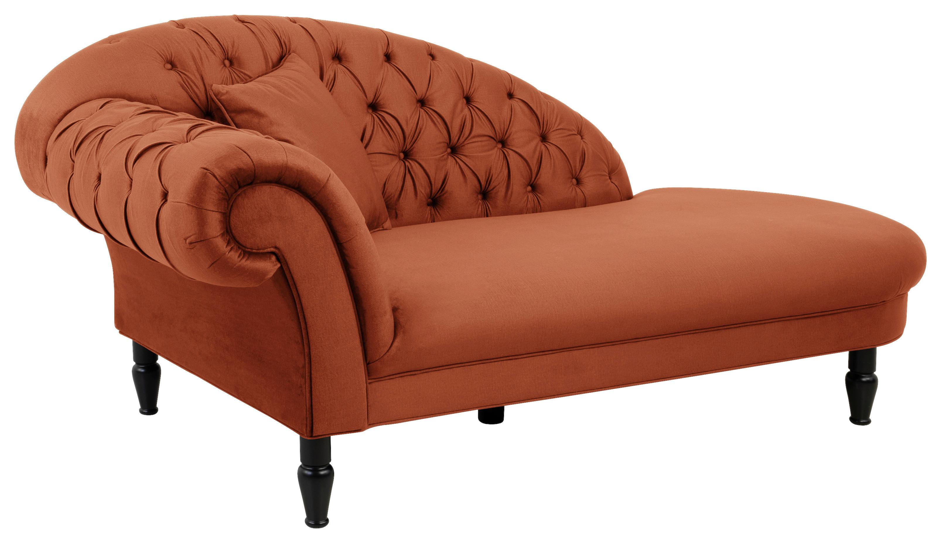 Recamiere Cupido Rostfarben - Rostfarben/Schwarz, Design, Textil (216/91/103cm) - MID.YOU