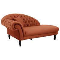 Recamiere Cupido Rostfarben - Rostfarben/Schwarz, Design, Textil (216/91/103cm) - MID.YOU
