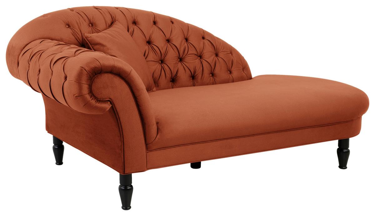 Recamiere Cupido Rostfarben - Rostfarben/Schwarz, Design, Textil (216/91/103cm) - MID.YOU