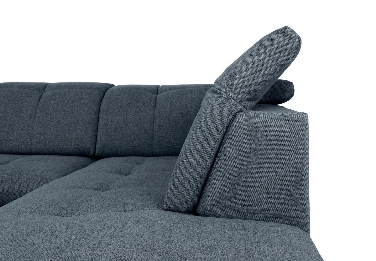 Wohnlandschaft Dunkelblau U: 173x328x215 cm - Dunkelblau/Grau, Design, Textil (173/328/215cm) - MID.YOU