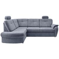 ECKSCHLAFSOFA Rosali, Hellblau S: 180x264 cm - Chromfarben/Hellblau, MODERN, Textil (180/264cm) - Livetastic