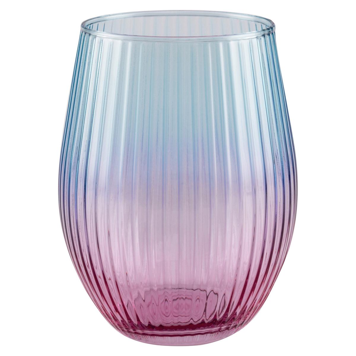 Trinkglas Jessi ca. 610 ml - Gelb/Flieder, MODERN, Glas (9.6/12.5cm) - Luca Bessoni