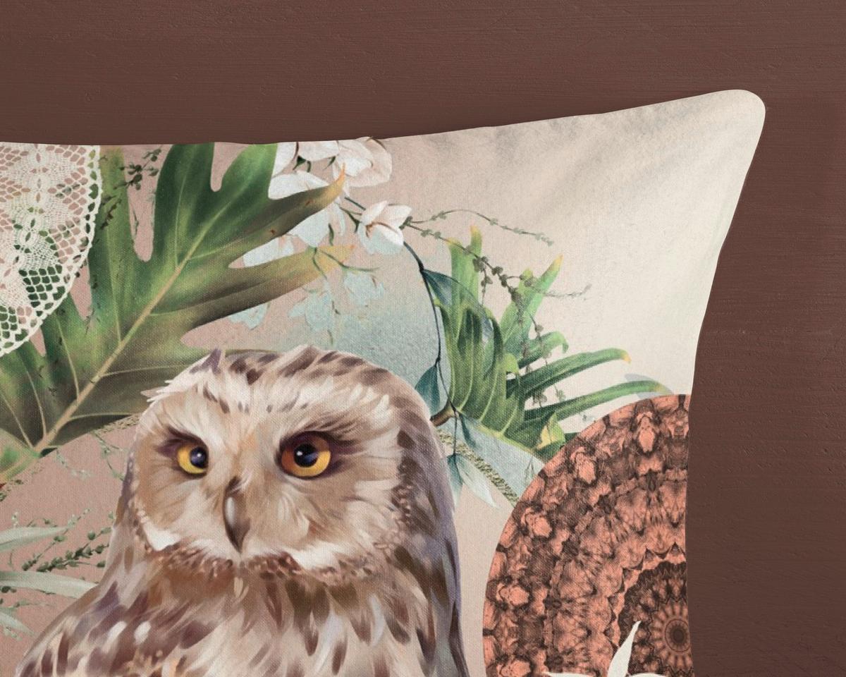 Wendebettwäsche Kirja Braun Grün Beige 155x220 cm - Beige/Braun, Design, Textil (155/220cm)