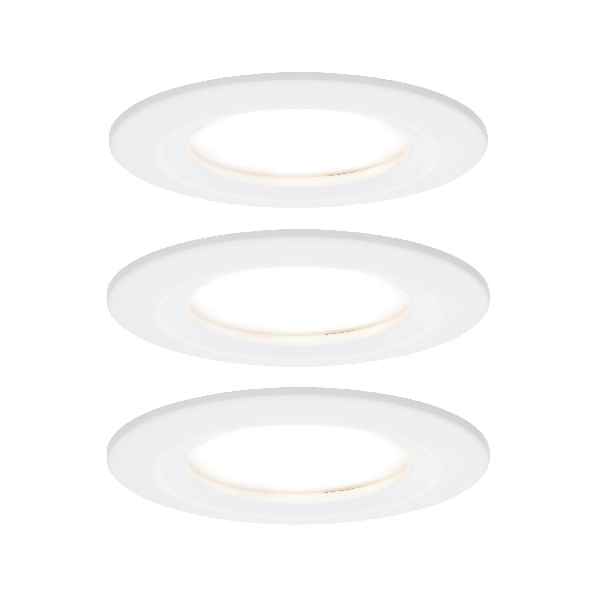 LED-Deckenleuchte 3er-Set Ø 7,8 cm, Rund - Alufarben/Weiß, Basics, Metall (7.8cm) - Paulmann