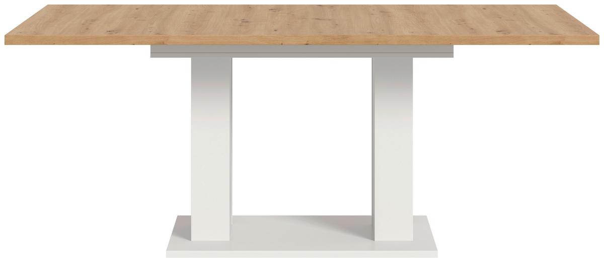 Ausziehtisch Marlon 150 Az Artisan/weiß, B:150-190 Cm - Weiß/Eiche Artisan, KONVENTIONELL, Holzwerkstoff (150-190/90/76cm)