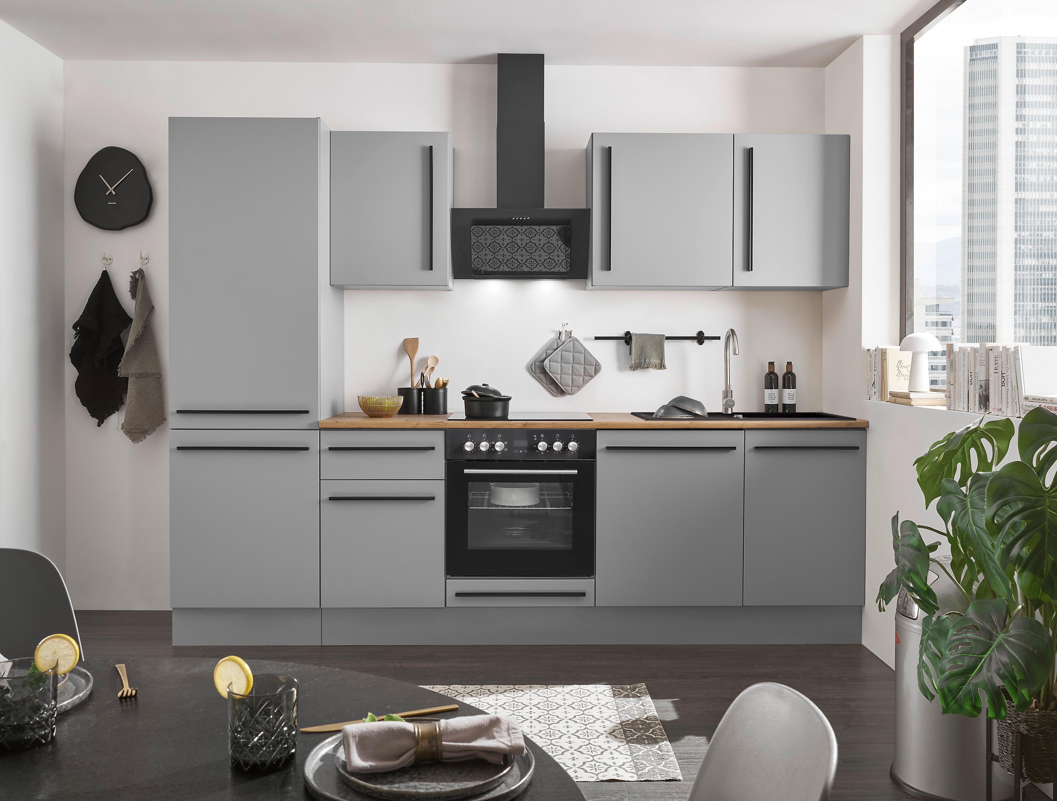 KUCHYNSKÝ BLOK BEZ SPOTREBIČO DENVER - čierna/sivá, Design, kompozitné drevo/plast (280cm) - MID.YOU
