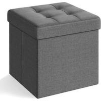 Sitzbox Grau B: 38 Cm - Grau, Basics, Holzwerkstoff/Textil (38/38/38cm)