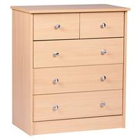 Komoda PRUE prírodná - farba buka/strieborná, Konventionell, kov/kompozitné drevo (60/70/35cm) - MID.YOU