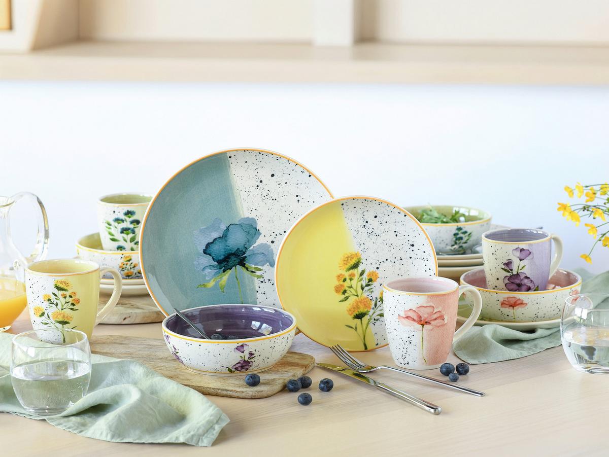 Kombiservice Armonia bunt Keramik 4 Personen - Multicolor, Basics, Keramik - Creatable