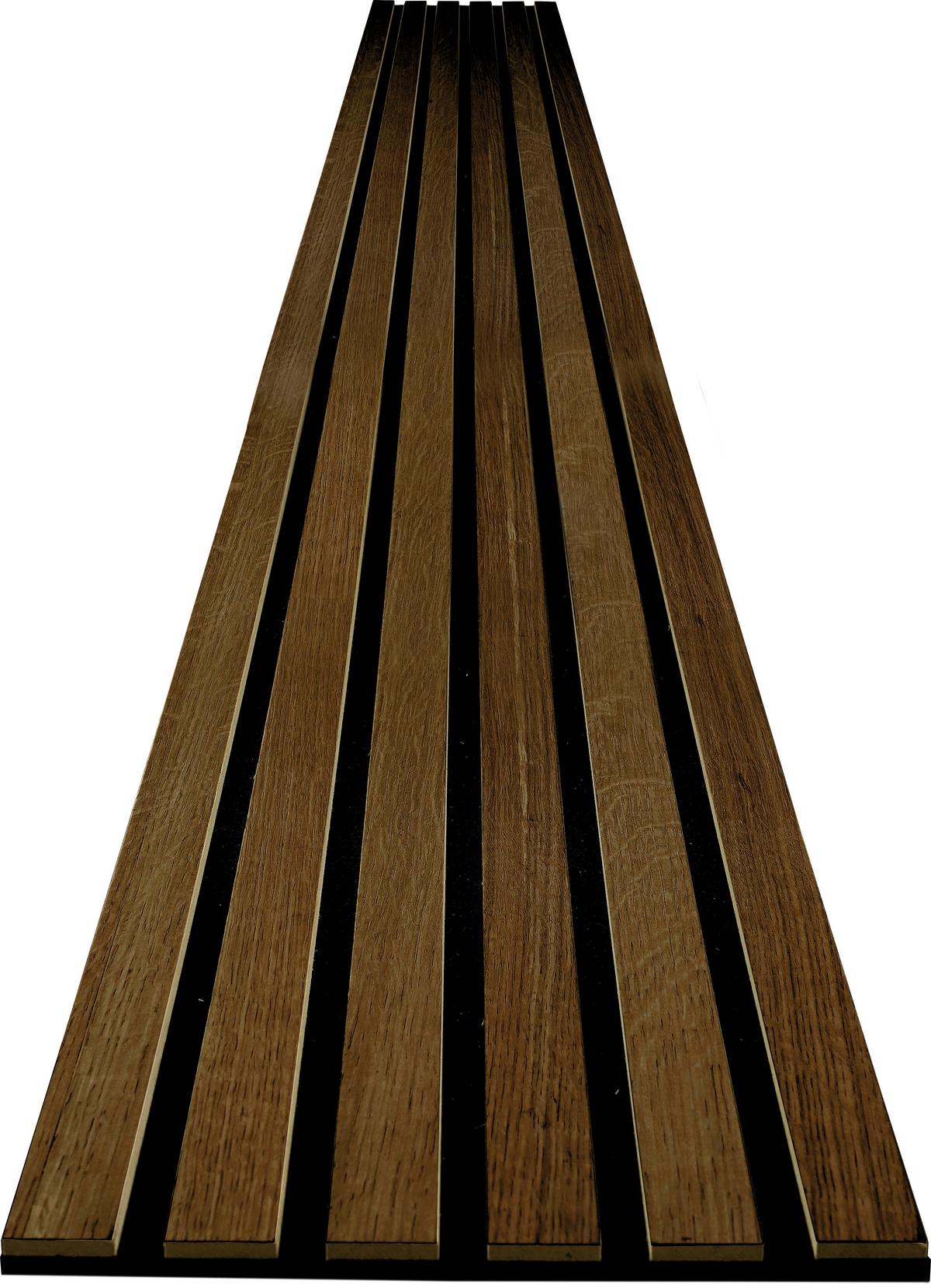 Akustikpaneel Eiche Dunkel - Eiche dunkel, KONVENTIONELL, Holzwerkstoff/Kunststoff (250/30/1.1cm) - Novel