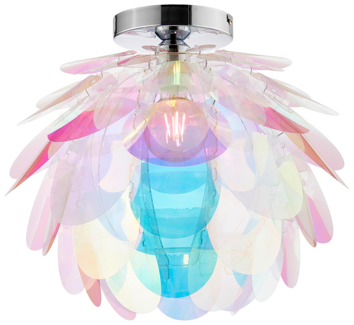 Deckenleuchte Ø 40 cm Bunte Blütenblätter - Multicolor, LIFESTYLE, Kunststoff/Metall (40/36cm) - Näve