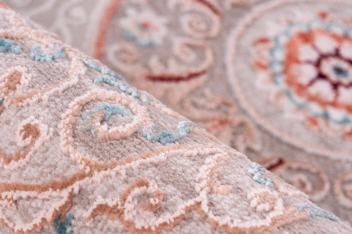 Webteppich Grau/Rosa Akropolis 200x230 cm - Rosa/Grau, Design, Textil (200/230cm) - Kayoom
