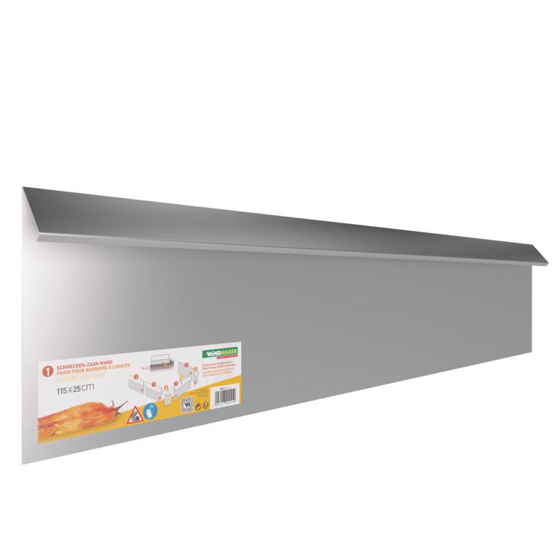 Schnecken-Abwehrband Schneckenzaun Wand 115 cm - Zinkfarben, Basics (115/25cm) - Windhager