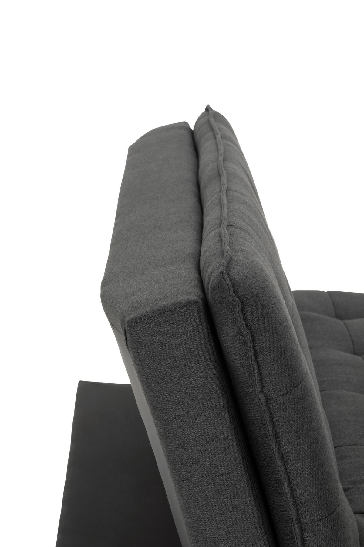Schlafsofa Turin - Dunkelgrau/Silberfarben, Basics, Textil (194/87/102cm) - MID.YOU