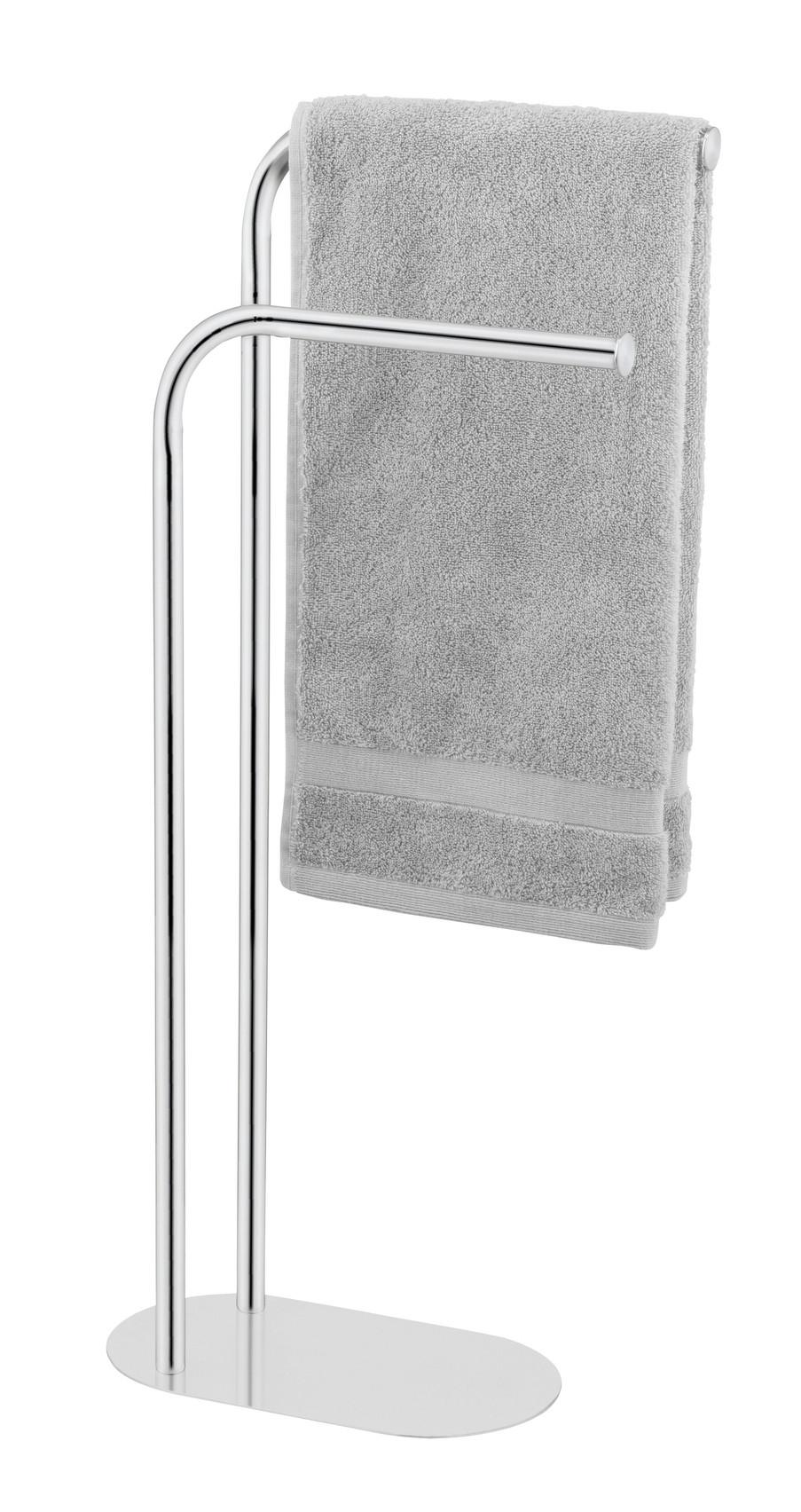 Handtuchhalter Levante Edelstahlfarben B:18cm - Edelstahlfarben, Basics, Metall (18/63/13cm) - Wenko