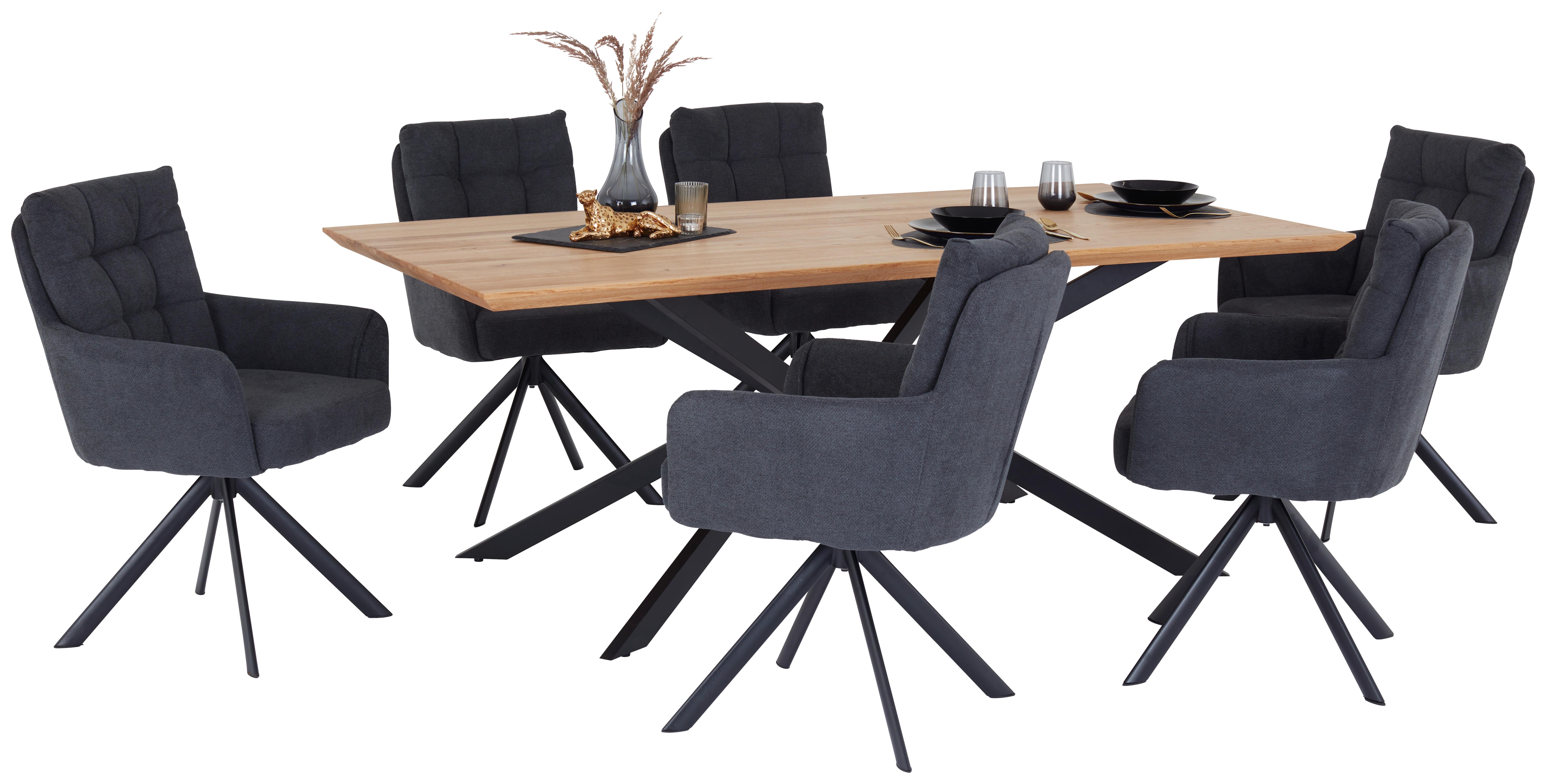 Esstisch Woodstyle Giga-S T 1002720/tss - Wildeiche/Schwarz, MODERN, Holz/Metall (200/77/100cm)
