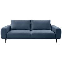 3-sitzer-sofa Selene Dunkelblau, B: 242 Cm - Schwarz/Dunkelblau, MODERN, Textil (242/89/115cm) - MID.YOU