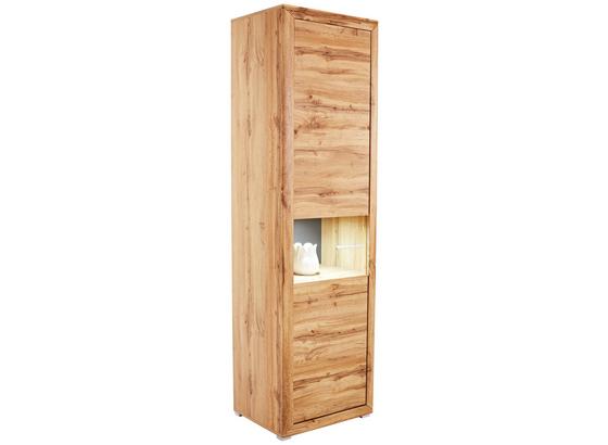 Vitrína Tizio - šedá/barvy dubu, Moderní, dřevěný materiál/sklo (63/206/41cm) Vitrína Tizio - šedá/barvy dubu, Moderní, dřevěný materiál/sklo (63/206/41cm)