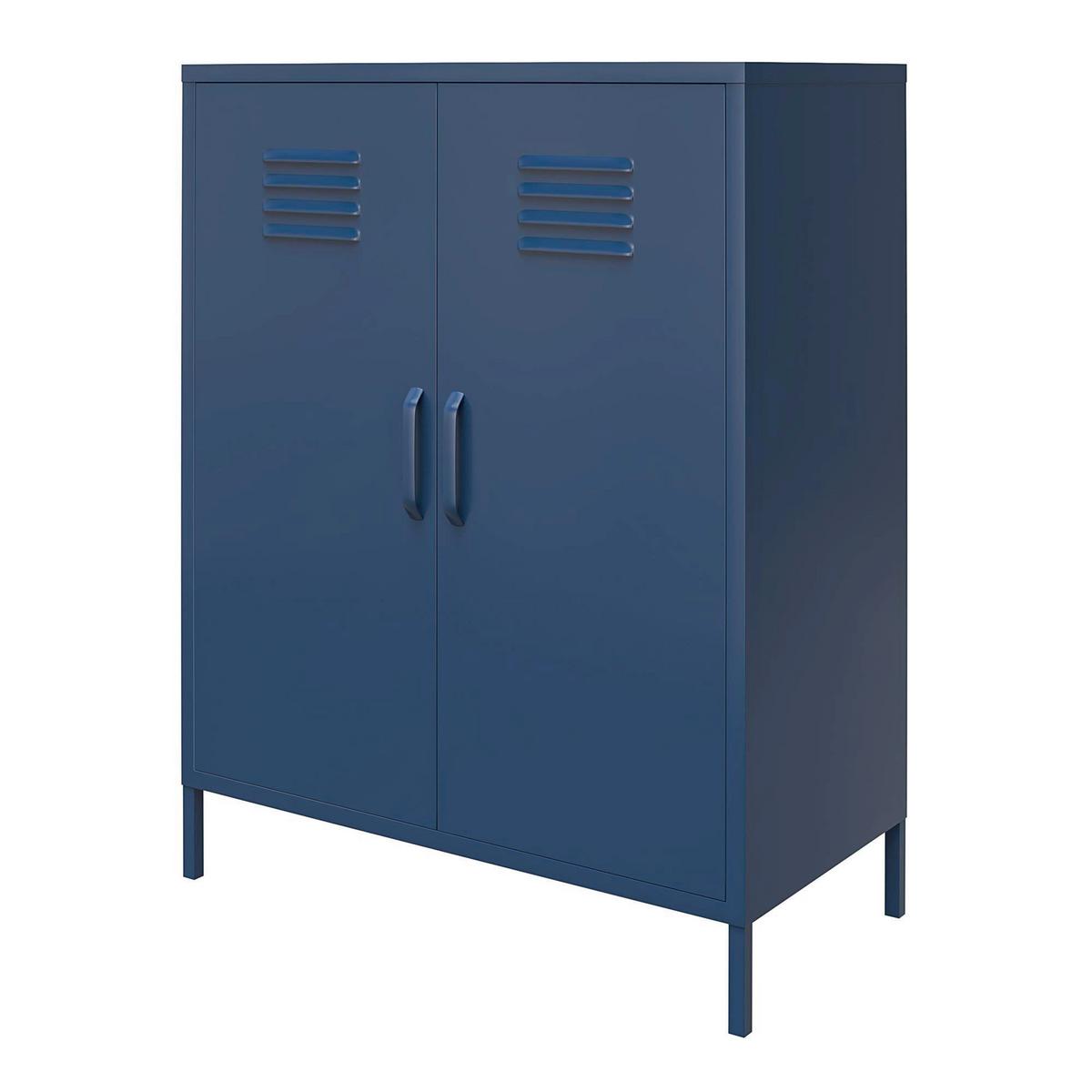 Highboard Bradford Blau B: 79cm - Blau, Design, Metall (79/100/39cm) - MID.YOU