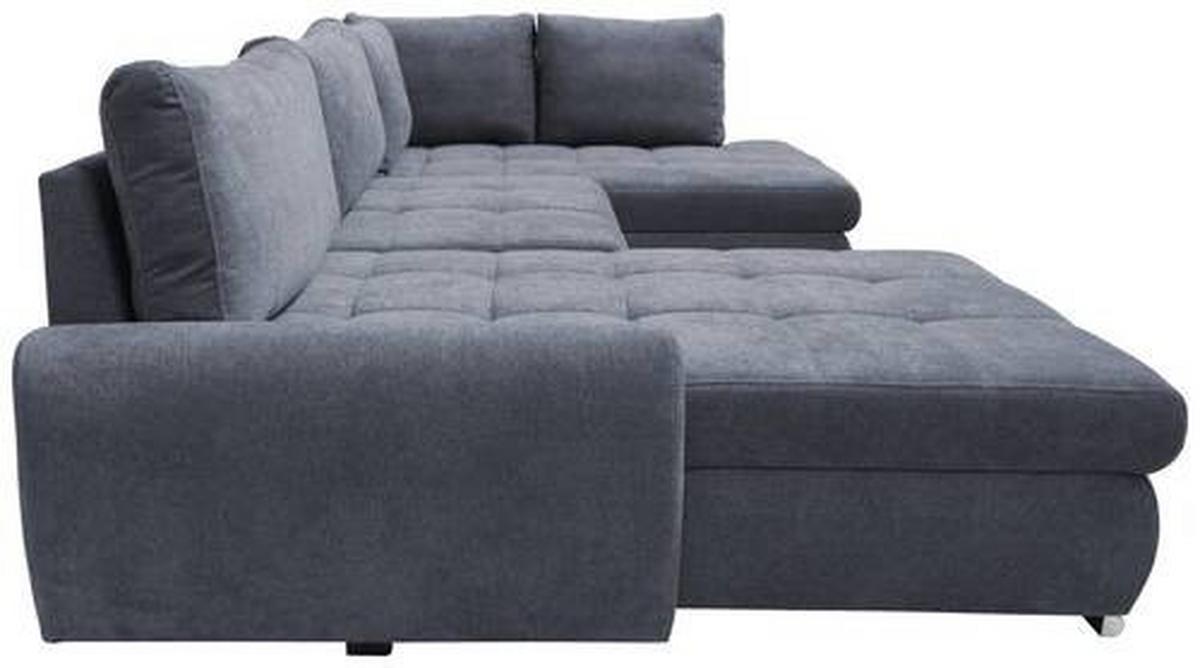 Ecksofa Canion - Chromfarben/Grau, Design, Textil (174/322/173cm) - Livetastic