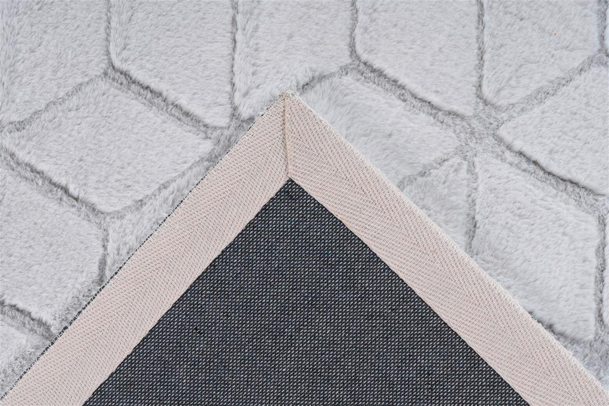 Teppich Grau, Weiß Vivica 125, Bxl: 80x150 Cm - Weiß/Grau, KONVENTIONELL, Textil (80/150cm)