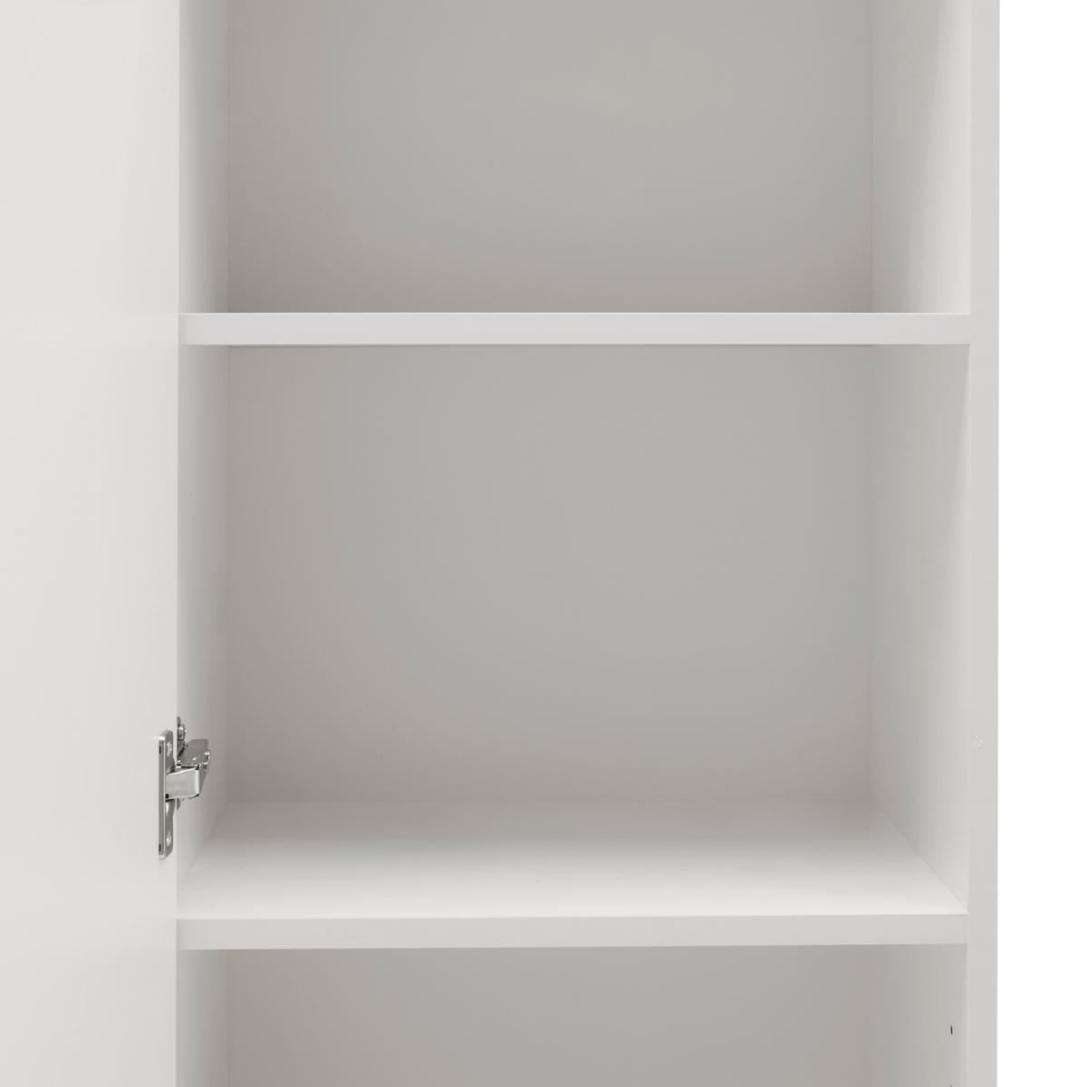Závěsný díl Siena sklo, bílá - bílá/černá, Moderní, kov/kompozitní dřevo (45/125/32cm) - Premium Living