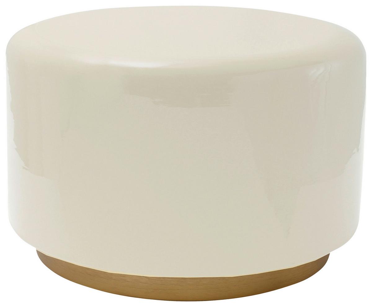Hocker Artisse 250 Beige/goldfarben D: 51,5 Cm - Beige/Goldfarben, Design, Metall (51,5/43cm) - Kayoom