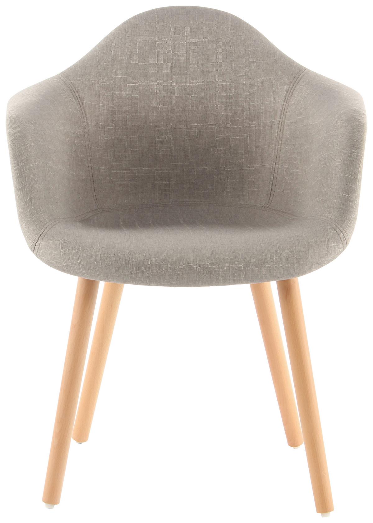 Armlehnstuhl-set Winston 325 Beige - Beige, Design, Textil/Metall (62/80.5/64cm) - Kayoom