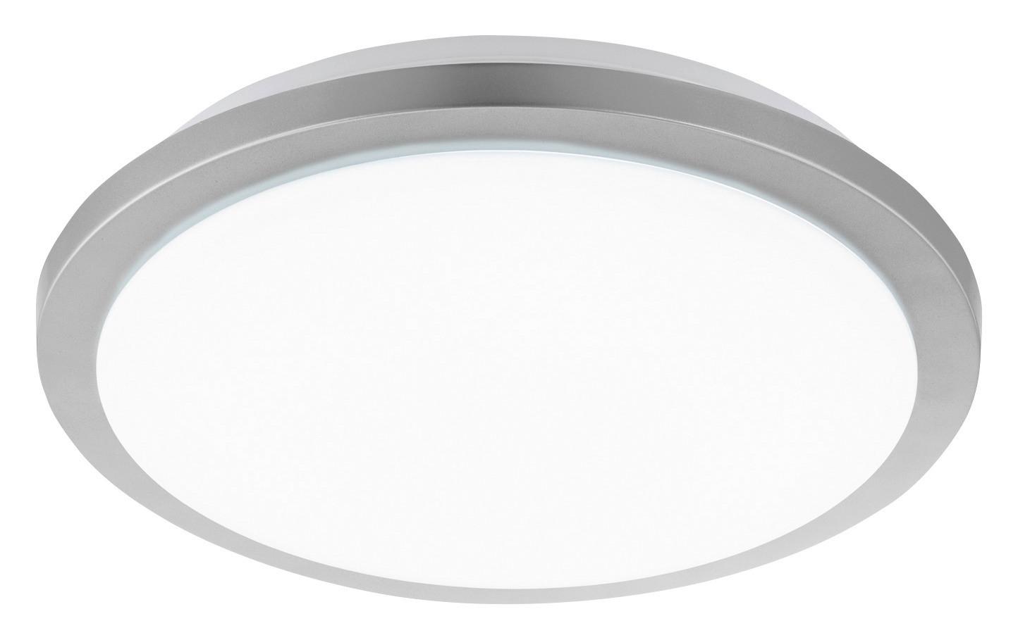 Led-deckenleuchte Competa-st Ø 34,5 Cm 4-Fach Schaltbar - Silberfarben/Weiß, Basics, Kunststoff/Metall (34,5/8,5cm)