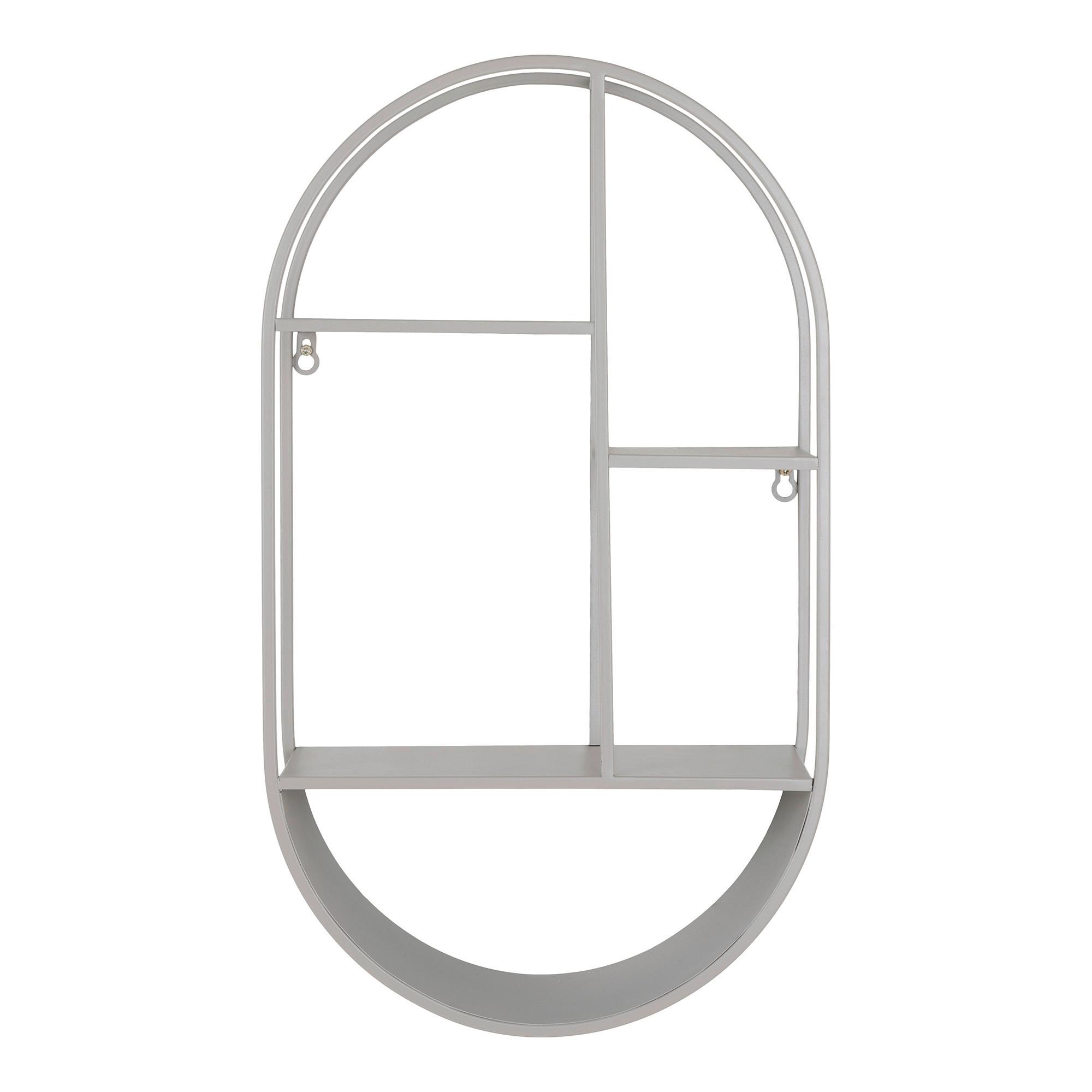 Wandregal Feira Grau B: 35 cm - Grau, Design, Metall (35/60/15cm)