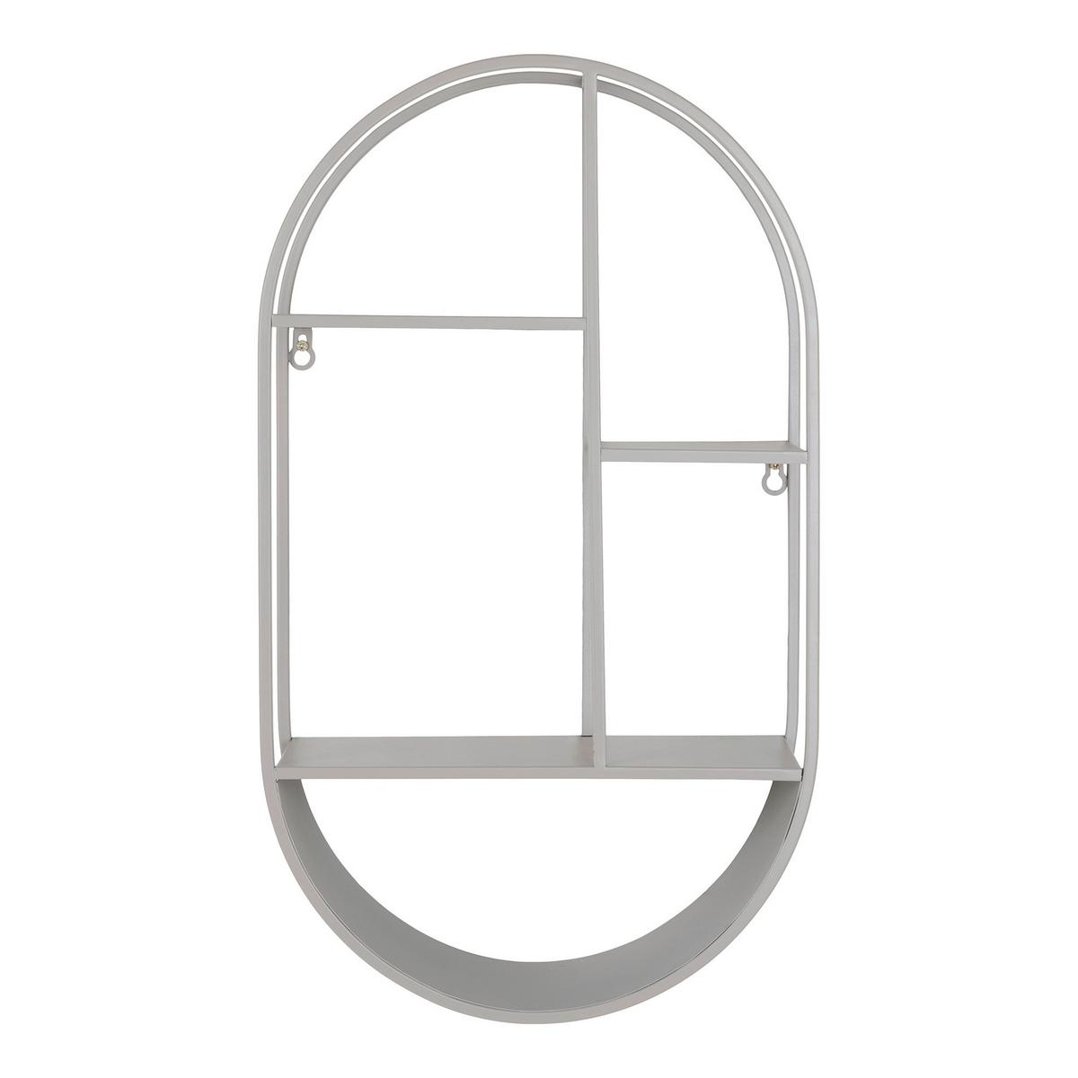 Wandregal Feira Grau B: 35 cm - Grau, Design, Metall (35/60/15cm)