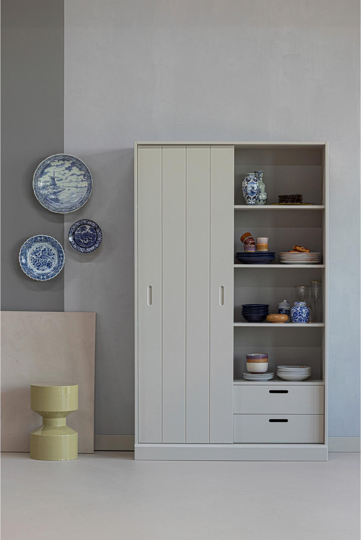 Schiebetürenschrank Mila Grau B: 120 cm - Grau, Design, Holz (120/200/42cm) - Livetastic