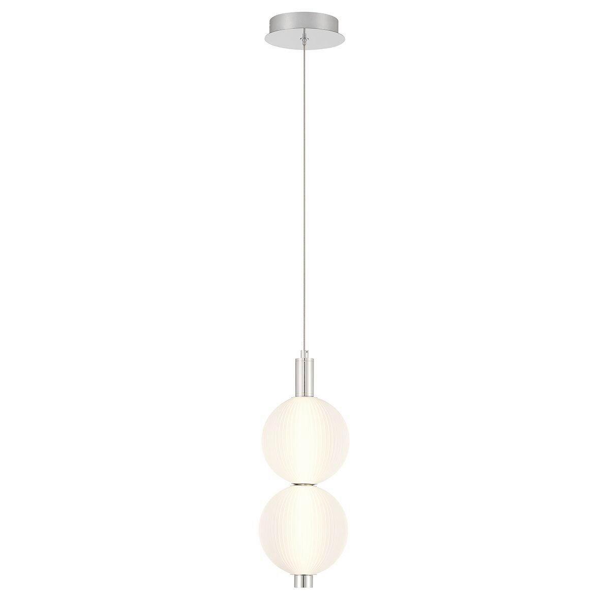 Led Függeszték Qn-Palmas-2mp-Pn - nikkelszínű, Konventionell, üveg/fém (15,2/47,5cm) - Elstead Lighting