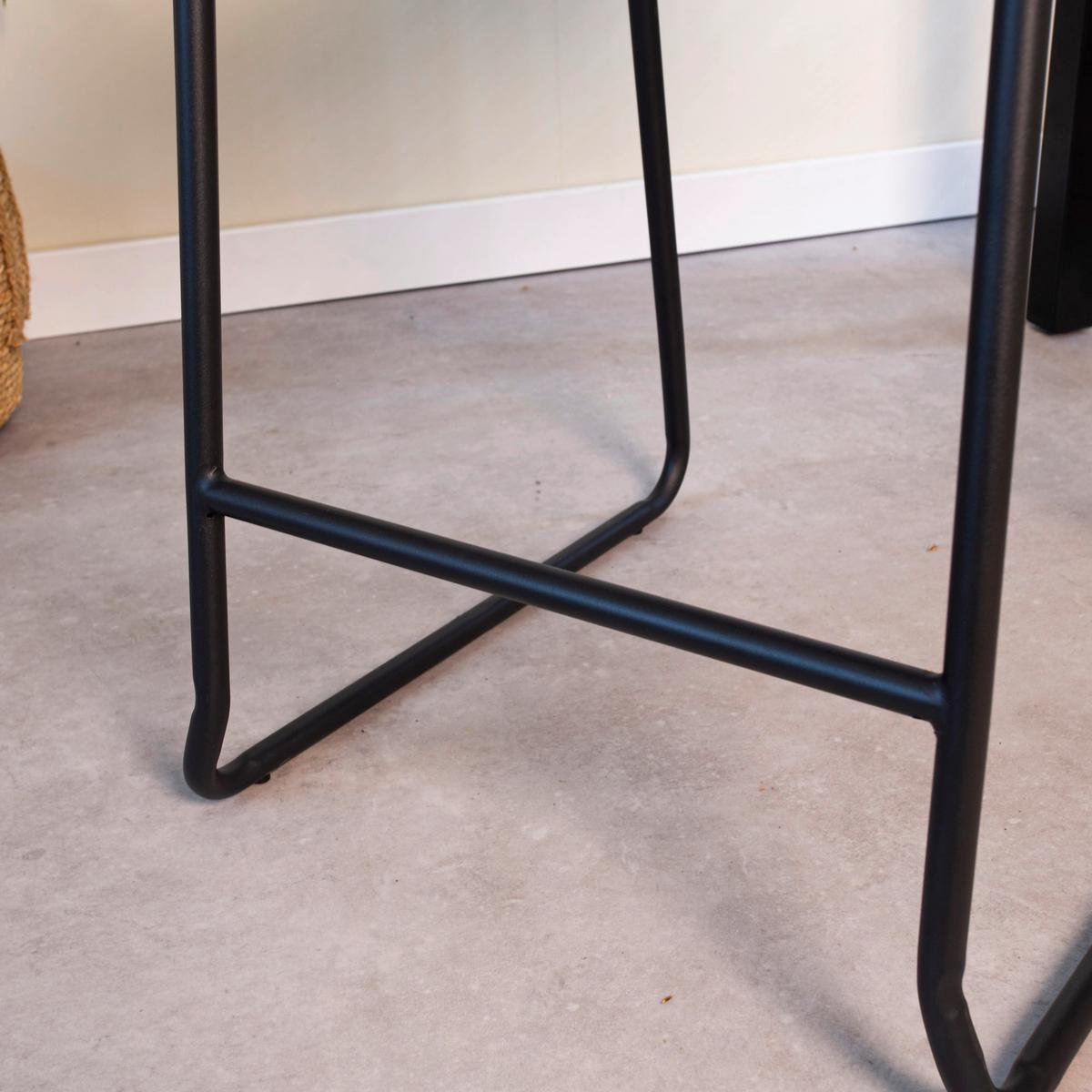 Barhocker-set Milan - Schwarz, KONVENTIONELL, Kunststoff/Textil (49/98/54,5cm) - MID.YOU