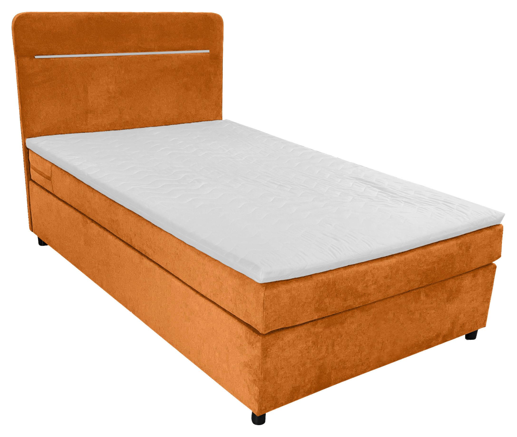 Boxbett Mit Topper 120x200 Cm Stream Honigfarben - Schwarz/Honig, Basics, Textil (120/200cm) - Livetastic