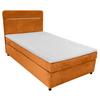 Boxbett Mit Topper 120x200 Cm Stream Honigfarben - Schwarz/Honig, Basics, Textil (120/200cm) - Livetastic