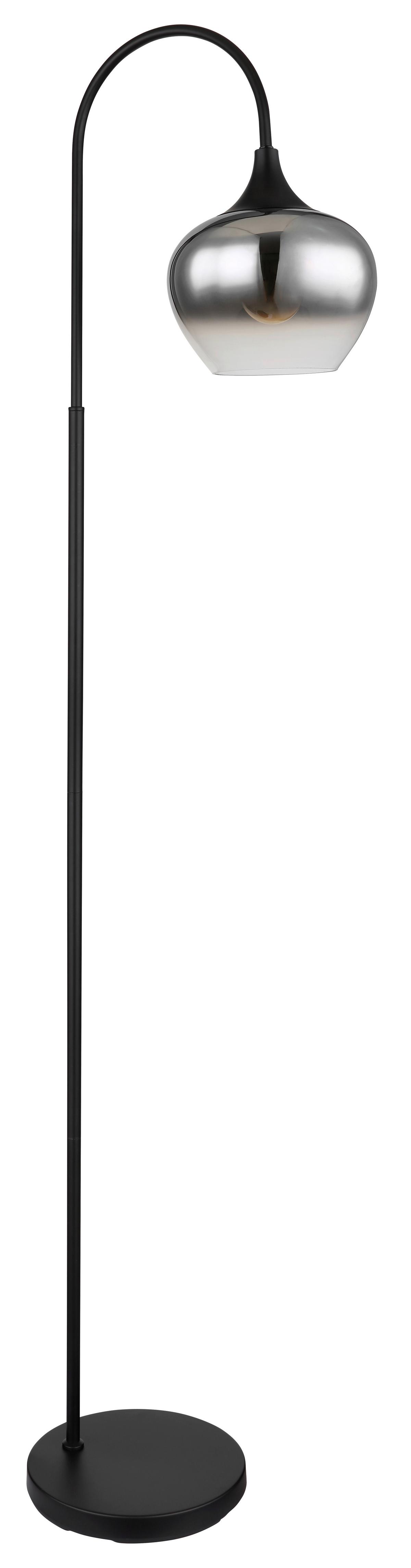 STOJACIA LAMPA MAXY - čierna, Design, kov/sklo (39/25/150cm) - Globo