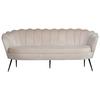 2-Sitzer-Sofa Calais - Beige/Schwarz, Design, Textil/Metall (180/78.5/78cm) - Livetastic