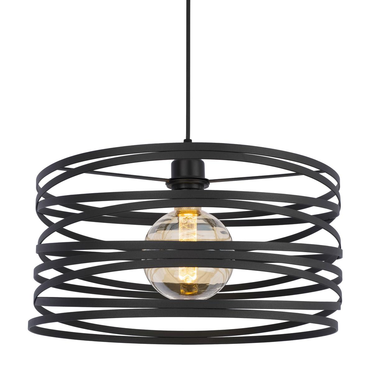 Závesné svietidlo Esila, bez 1x E27 max. 40W - čierna, Modern, kov/plast (40/120cm) - Mömax