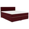 Boxspringbett mit Topper 180x200 Catania - Chromfarben/Weinrot, KONVENTIONELL, Textil (180/200cm)