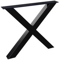 TISCHGESTELL Tablo Schwarz B: 79cm - Schwarz, MODERN, Metall (79/72/10cm) - Livetastic