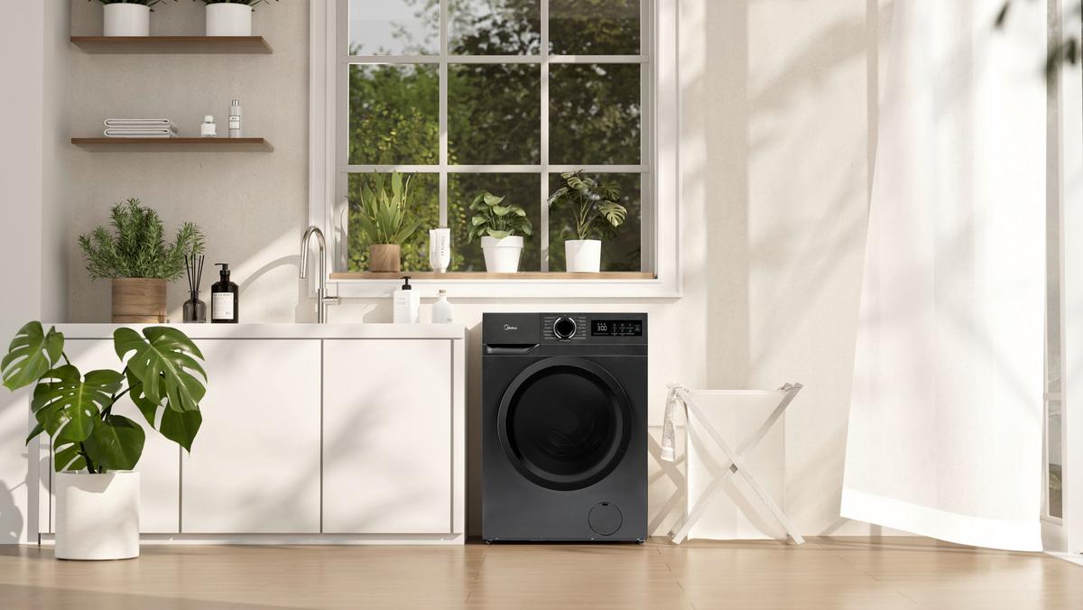 Waschmaschine Mf110w70u-12d - Anthrazit, Basics, Glas/Kunststoff (59.5/85/40cm) - Midea