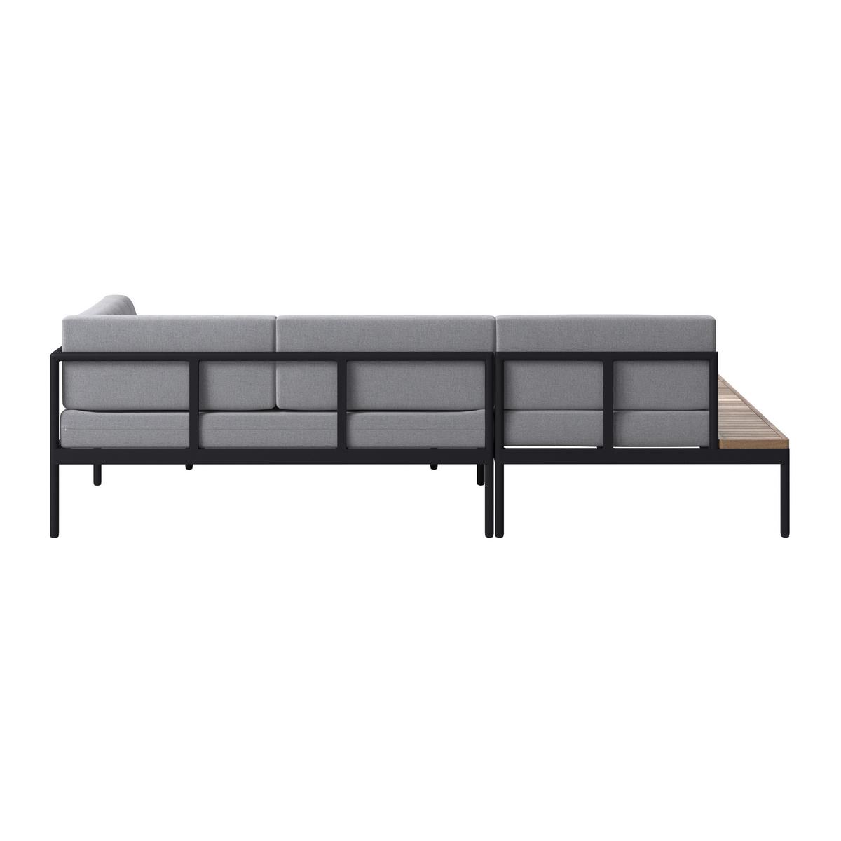 Loungegarnitur 3-Tlg Casablanca Holz/Metall +kissen - Grau/Akaziefarben, MODERN, Holz/Textil (149/99cm) - Beldano