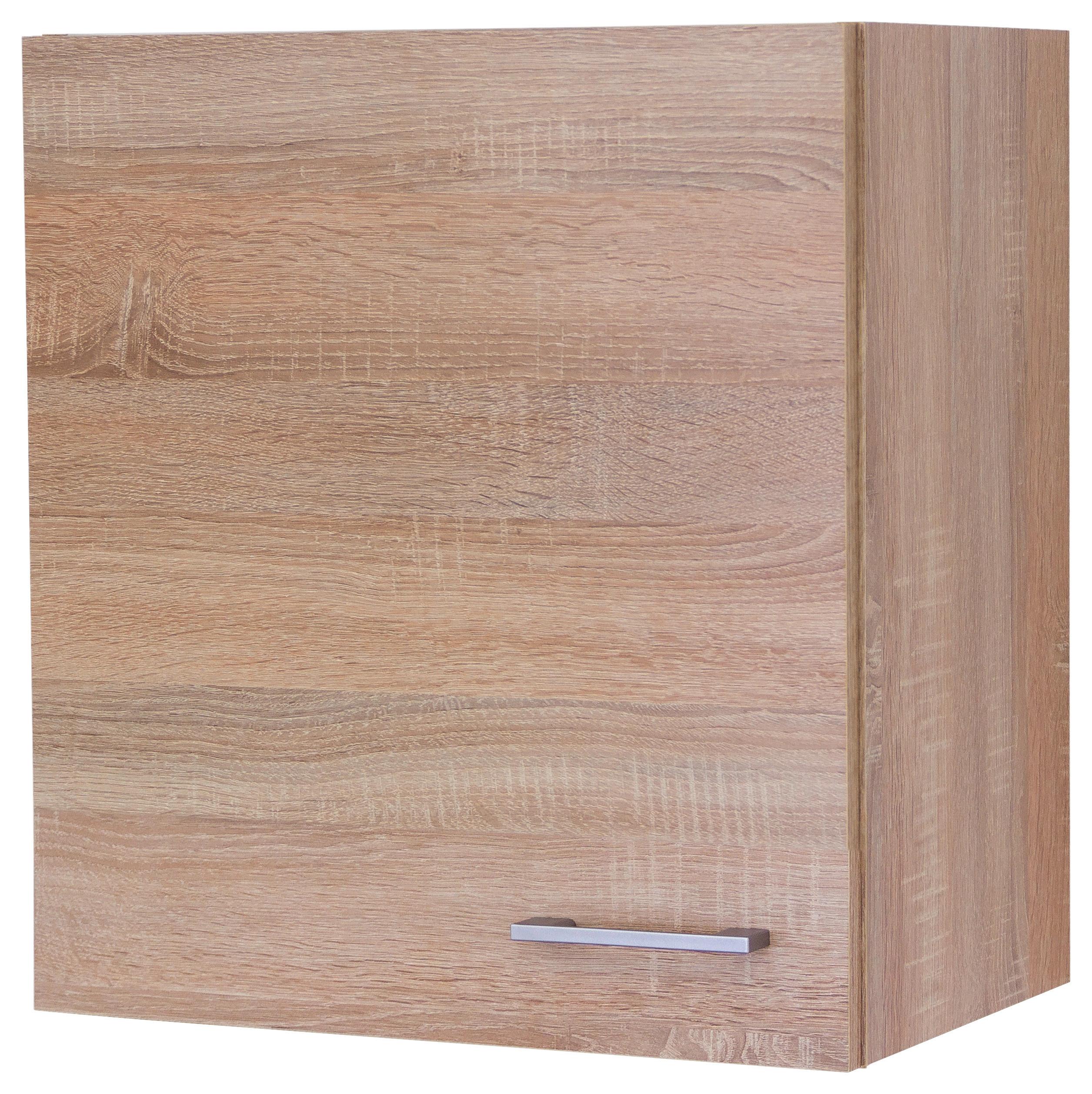 Küchenoberschrank Samoa B : 50 cm Eiche Dekor 1 Drehtür - Weiß/Sonoma Eiche, KONVENTIONELL, Holzwerkstoff (50/54,8/32cm)
