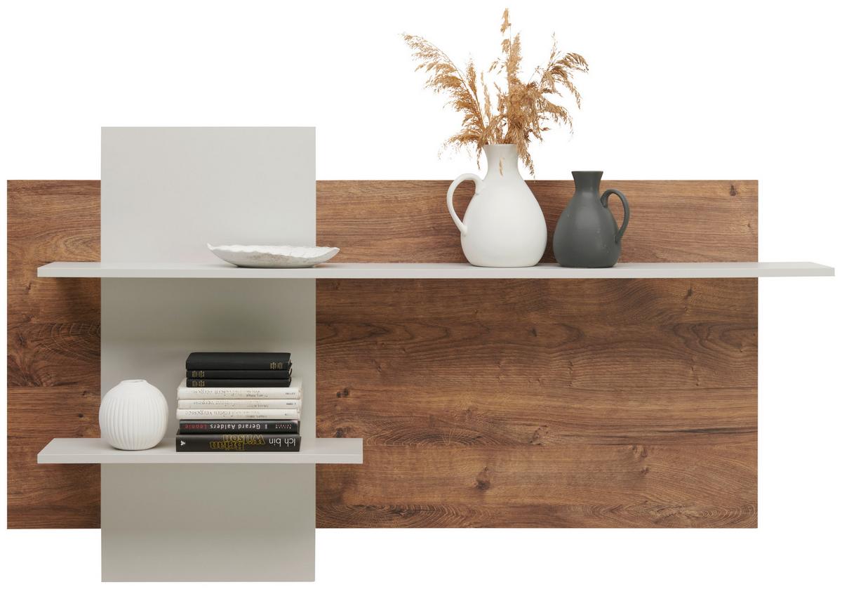 Wandboard Arian B: 150 cm Eiche Dekor/Hellgrau - Eichefarben/Hellgrau, MODERN, Holzwerkstoff (150/85,3/19,6cm)