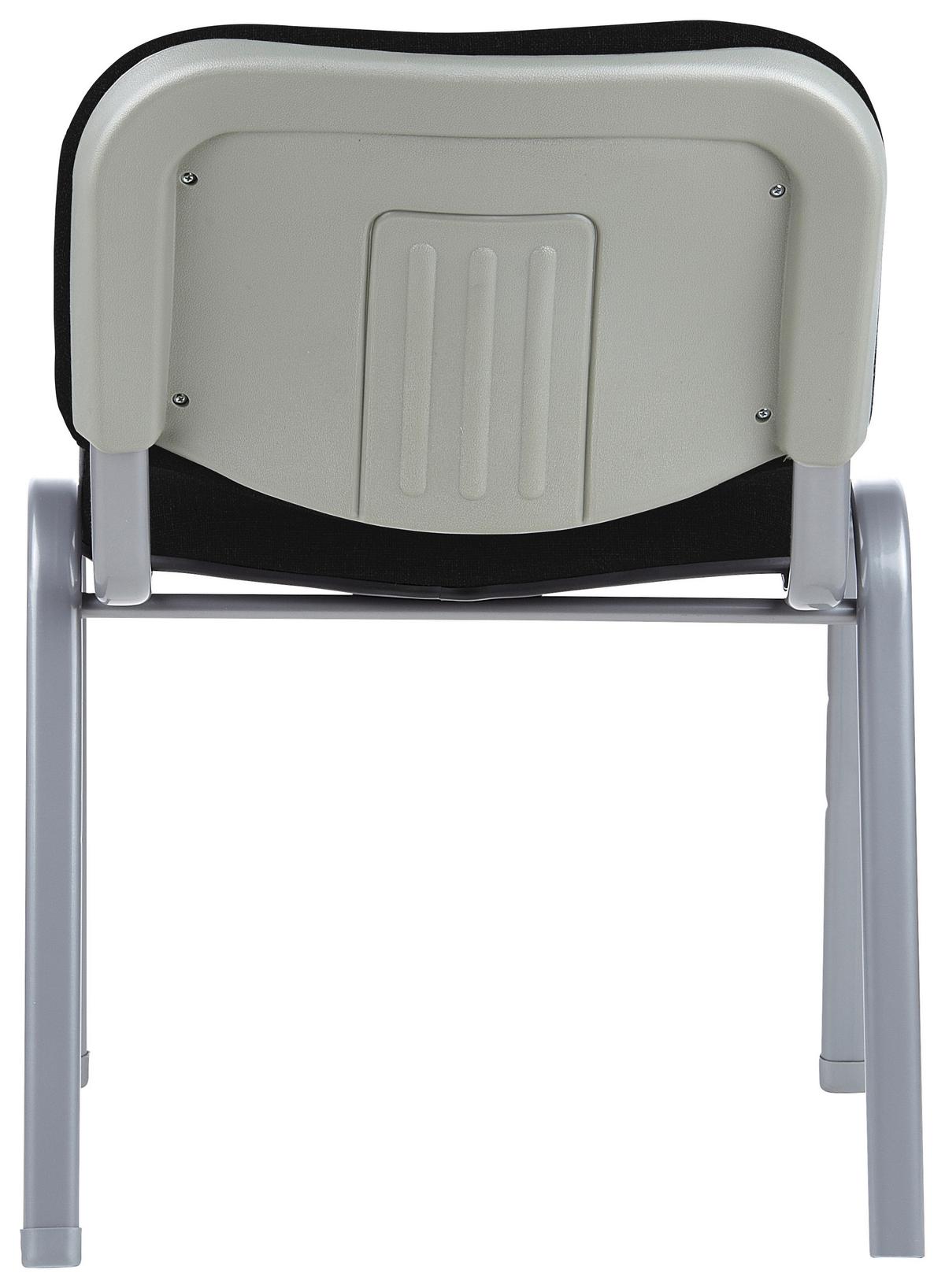 Besucherstuhl Xt 600 - Silberfarben/Schwarz, Basics, Textil/Metall (58/84/48cm) - MID.YOU